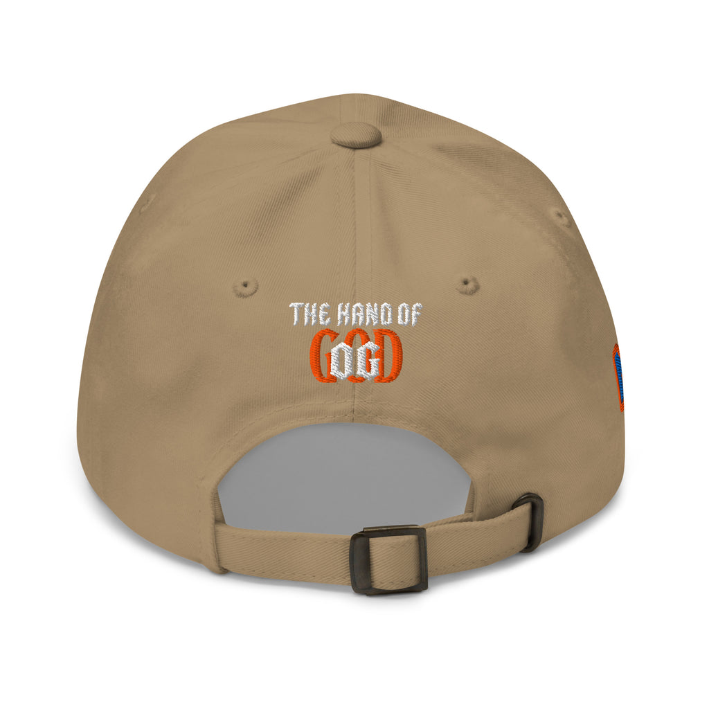 Back/detail view of The Hand of God & Angels Classic Dad Hat hat
