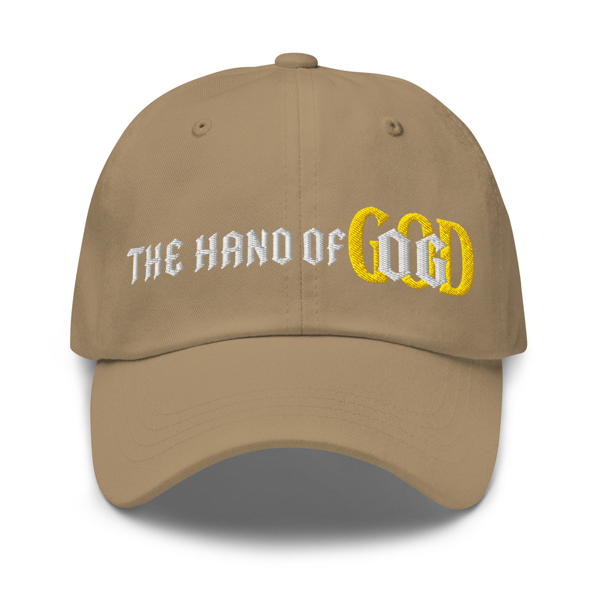 Back/detail view of The Hand of OG Embroidered Dad Hat hat