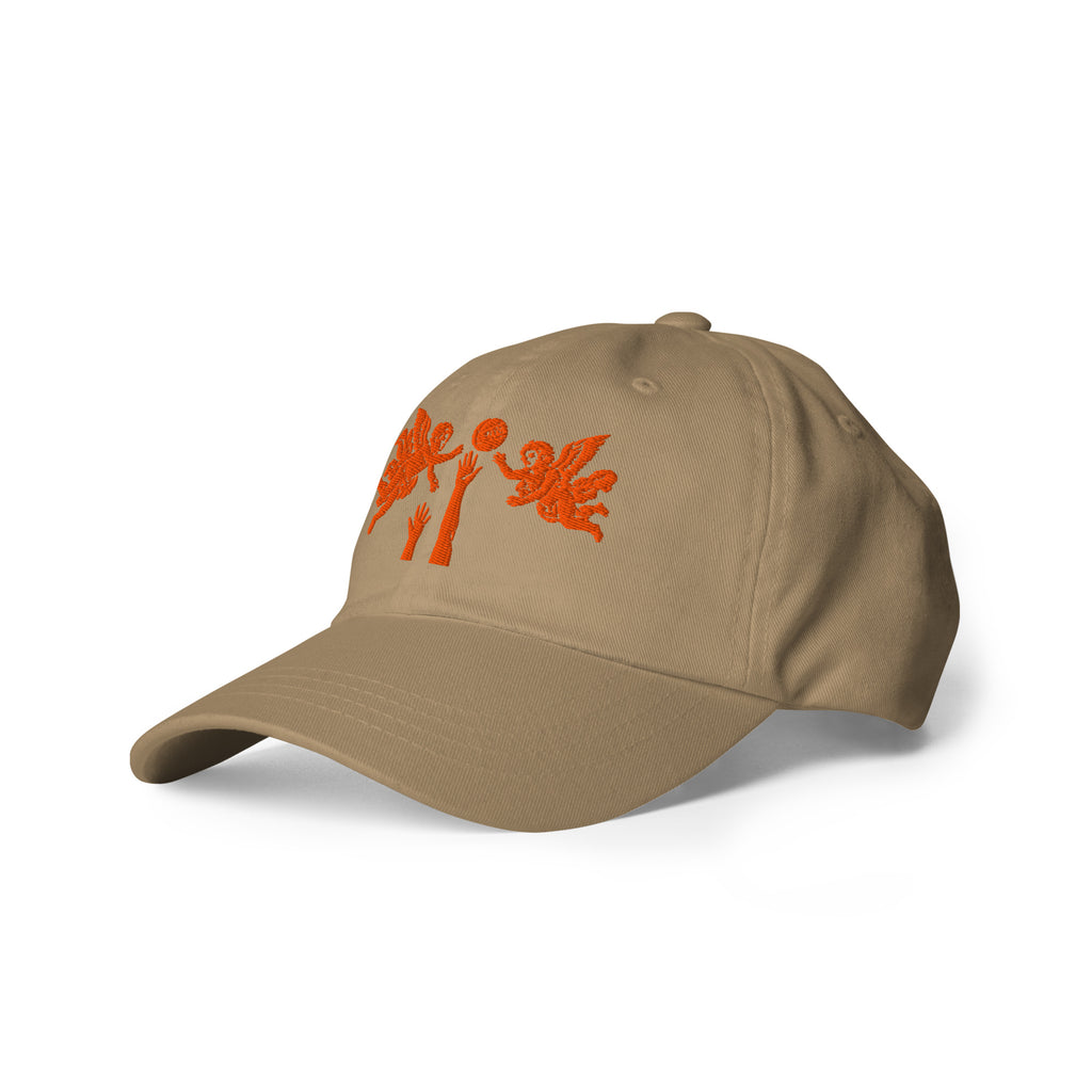 Back/detail view of The Hand of God & Angels Classic Dad Hat hat