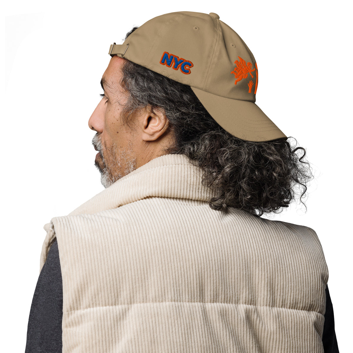 Back/detail view of The Hand of God & Angels Classic Dad Hat hat
