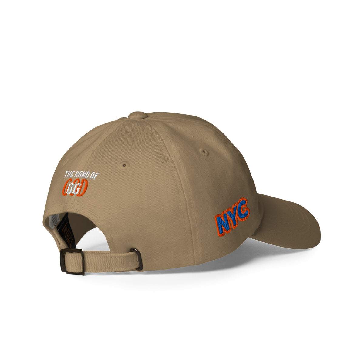 Back/detail view of The Hand of God & Angels Classic Dad Hat hat