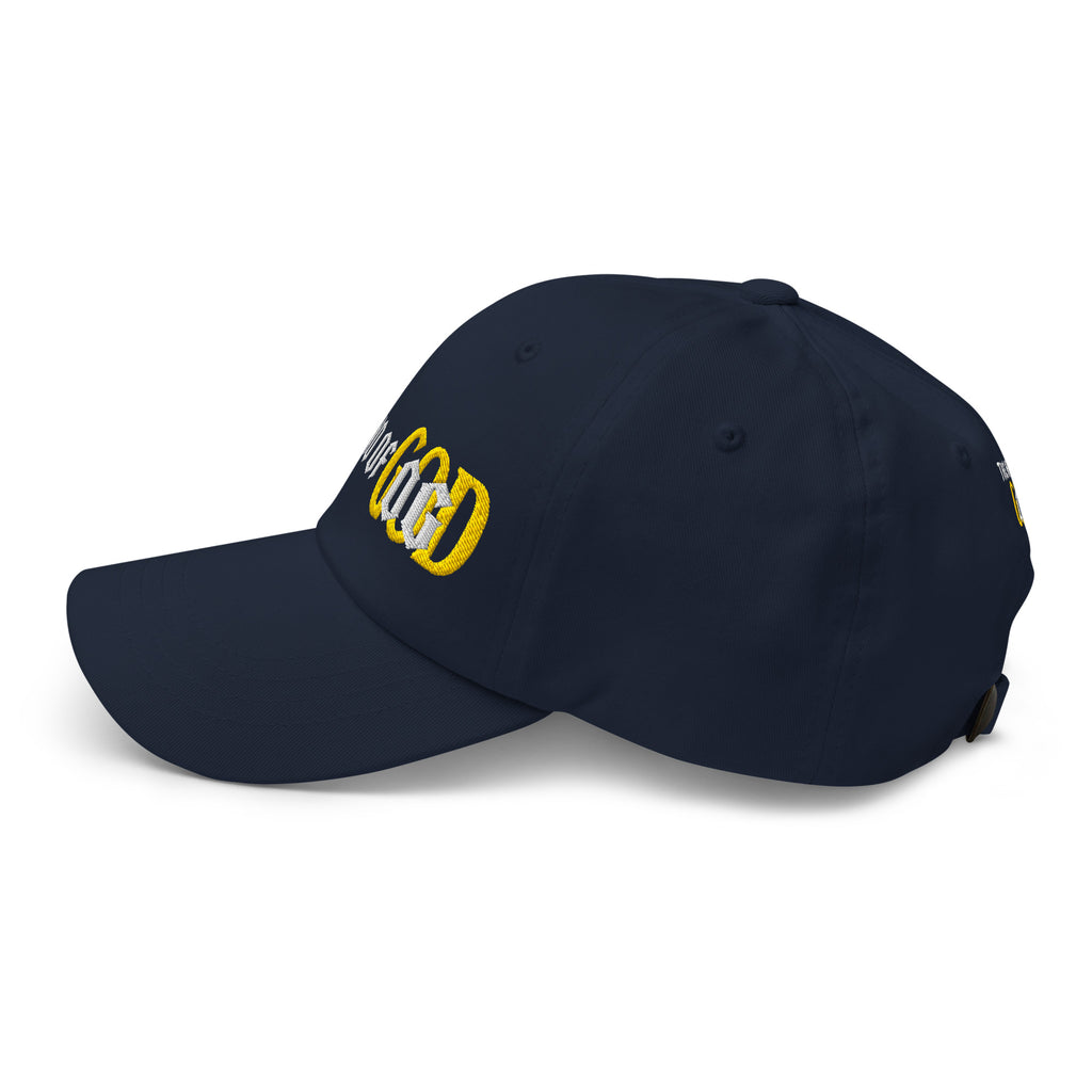 Back/detail view of The Hand of OG Embroidered Dad Hat hat