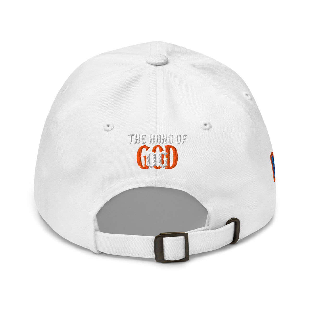 Back/detail view of The Hand of God & Angels Classic Dad Hat hat