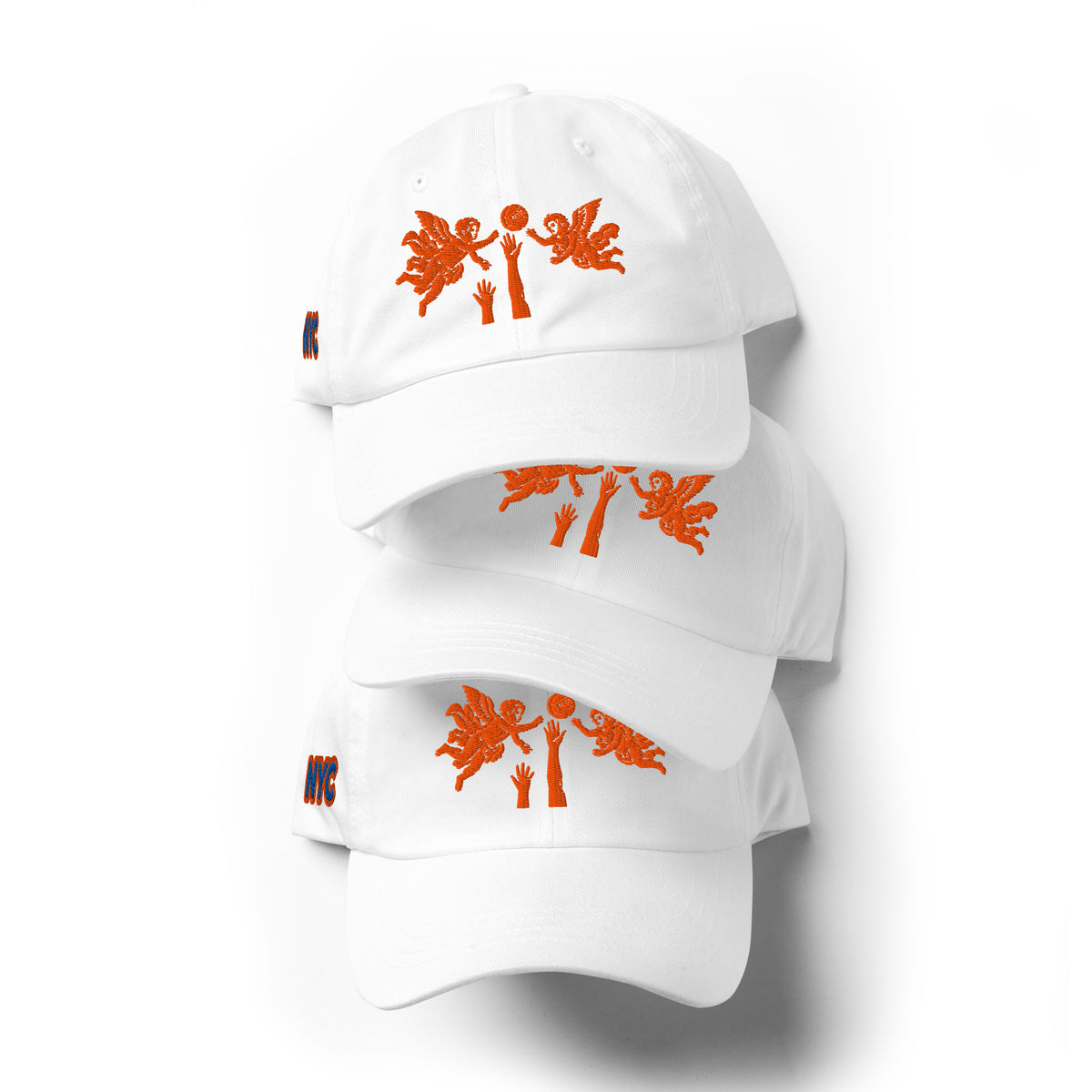 Back/detail view of The Hand of God & Angels Classic Dad Hat hat