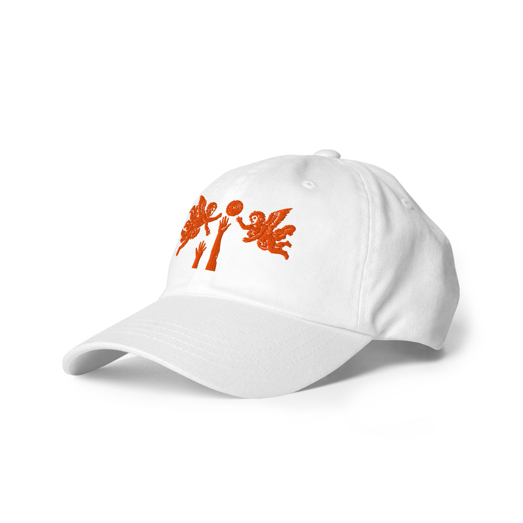 Back/detail view of The Hand of God & Angels Classic Dad Hat hat
