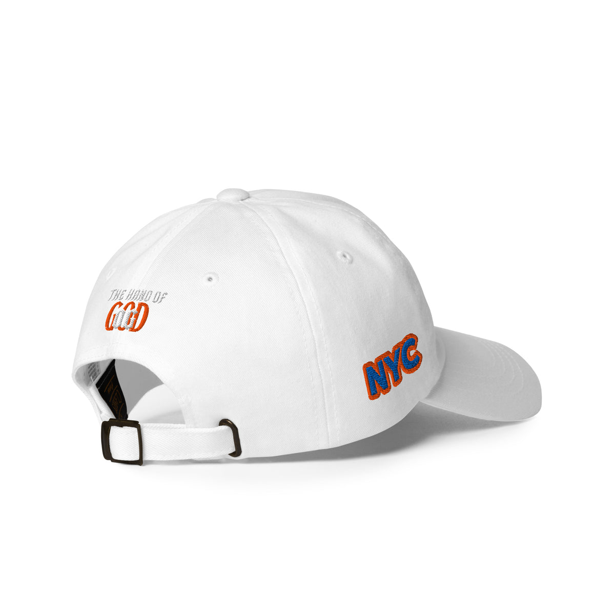 Back/detail view of The Hand of God & Angels Classic Dad Hat hat