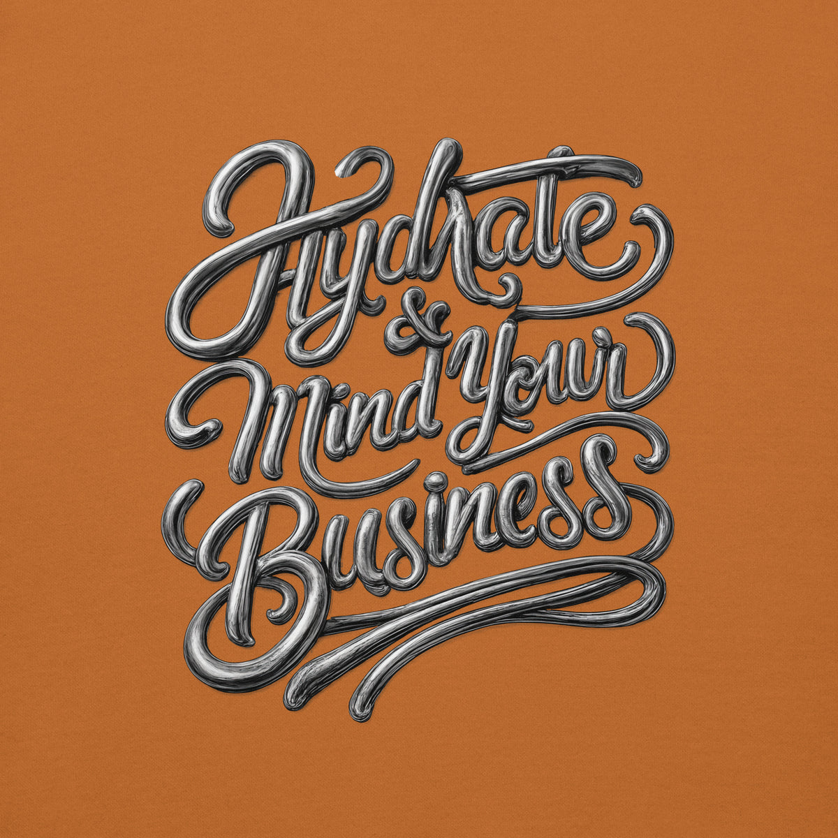 Back/detail view of Hydrate & Mind Your Business – Premium Unisex Pullover Hoodie (Clean graphic hoodie