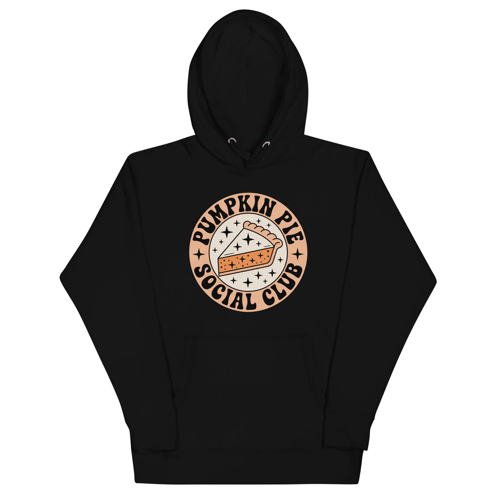 Front/product view of Pumpkin Pie Social Club Hoodie – Premium Unisex Pullover graphic hoodie