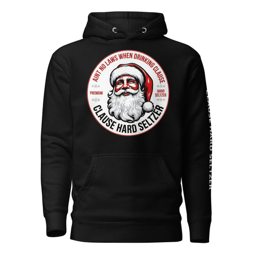 Front/product view of Clause Hard Seltzer Hoodie – Unisex Premium Pullover graphic hoodie