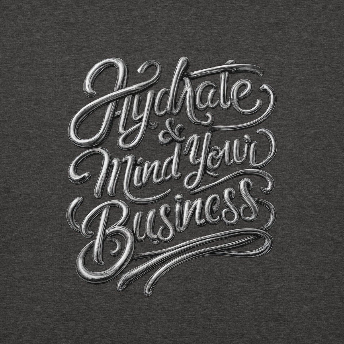 Back/detail view of Hydrate & Mind Your Business – Premium Unisex Pullover Hoodie (Clean graphic hoodie