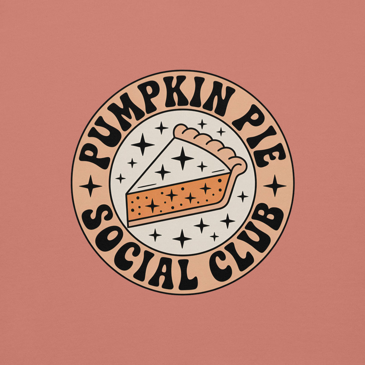 Back/detail view of Pumpkin Pie Social Club Hoodie – Premium Unisex Pullover graphic hoodie