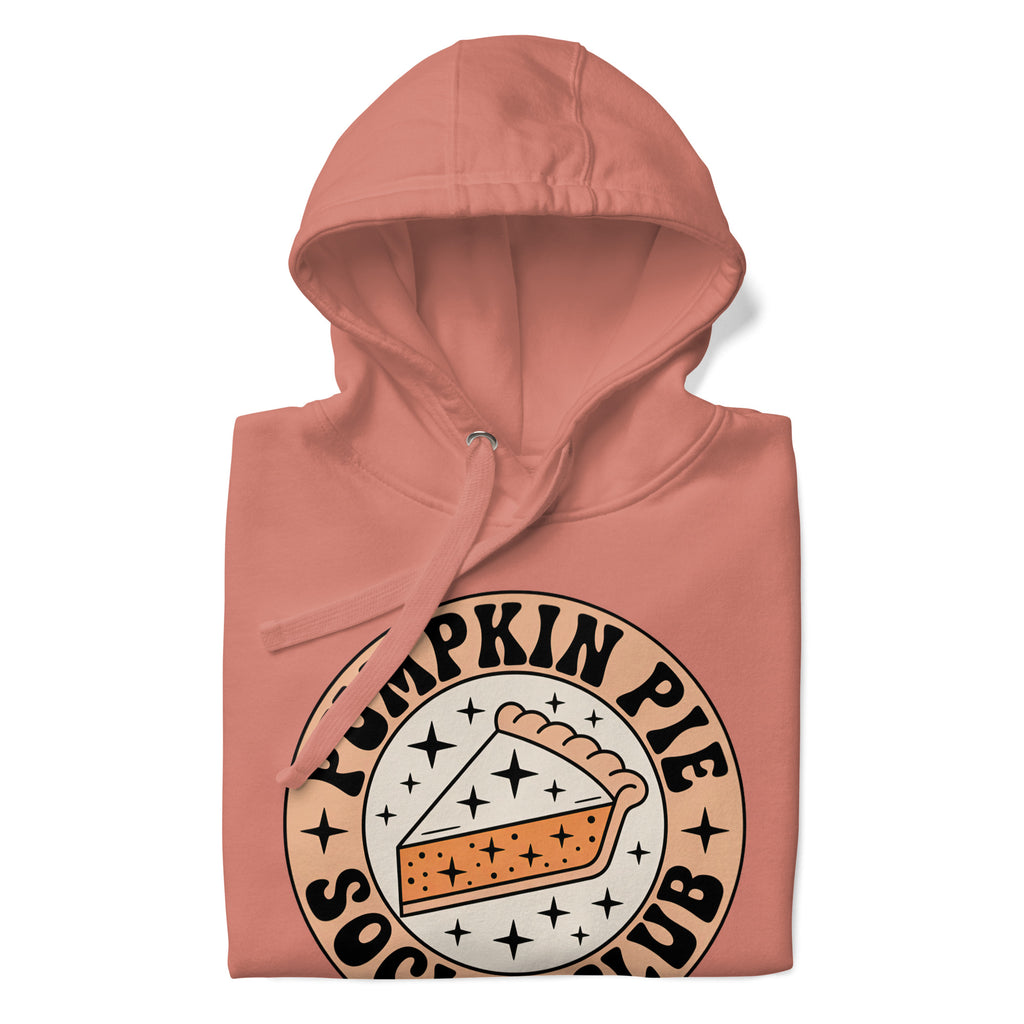 Back/detail view of Pumpkin Pie Social Club Hoodie – Premium Unisex Pullover graphic hoodie