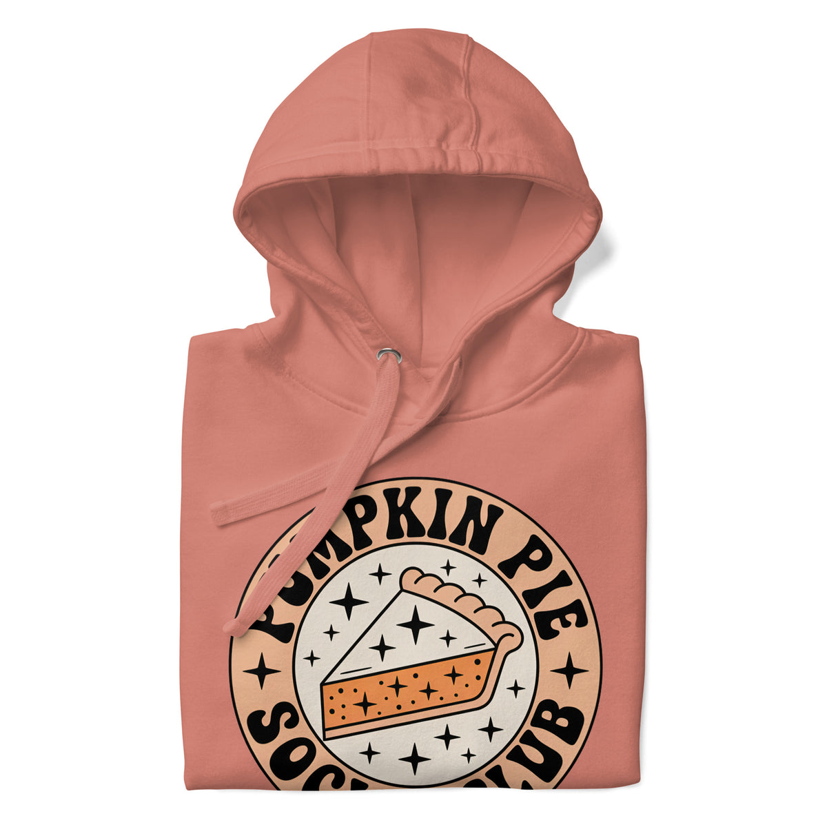 Back/detail view of Pumpkin Pie Social Club Hoodie – Premium Unisex Pullover graphic hoodie