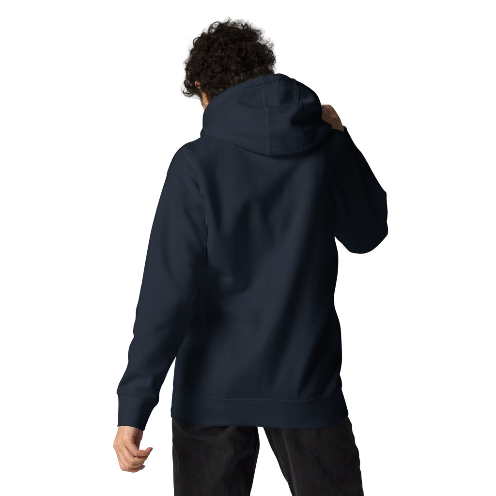 Back/detail view of It Always Seems Impossible Until It’s Done graphic hoodie