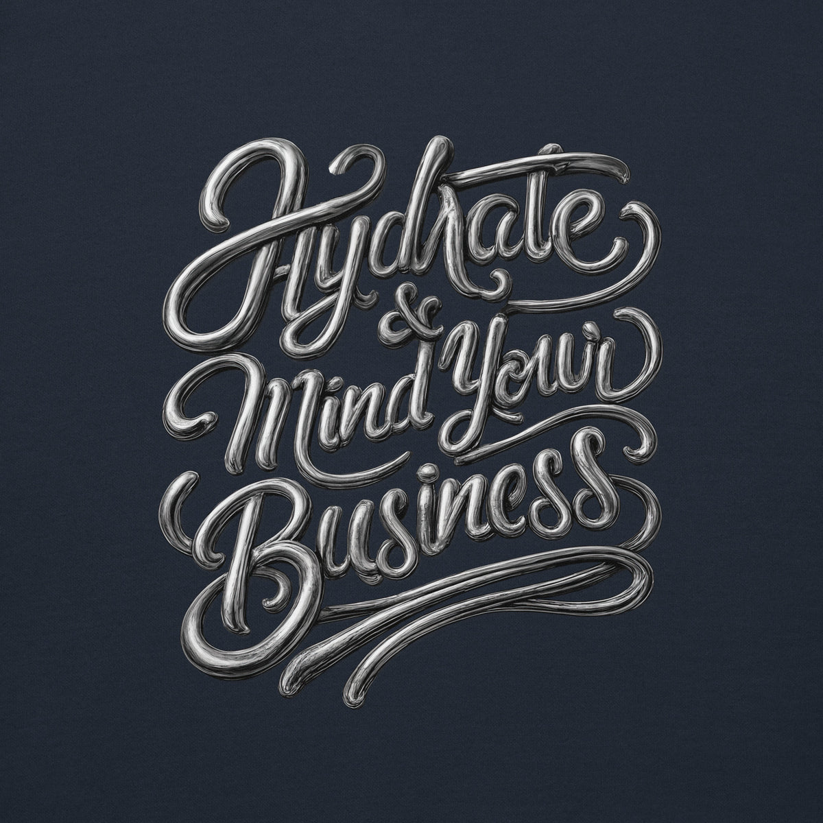 Back/detail view of Hydrate & Mind Your Business – Premium Unisex Pullover Hoodie (Clean graphic hoodie