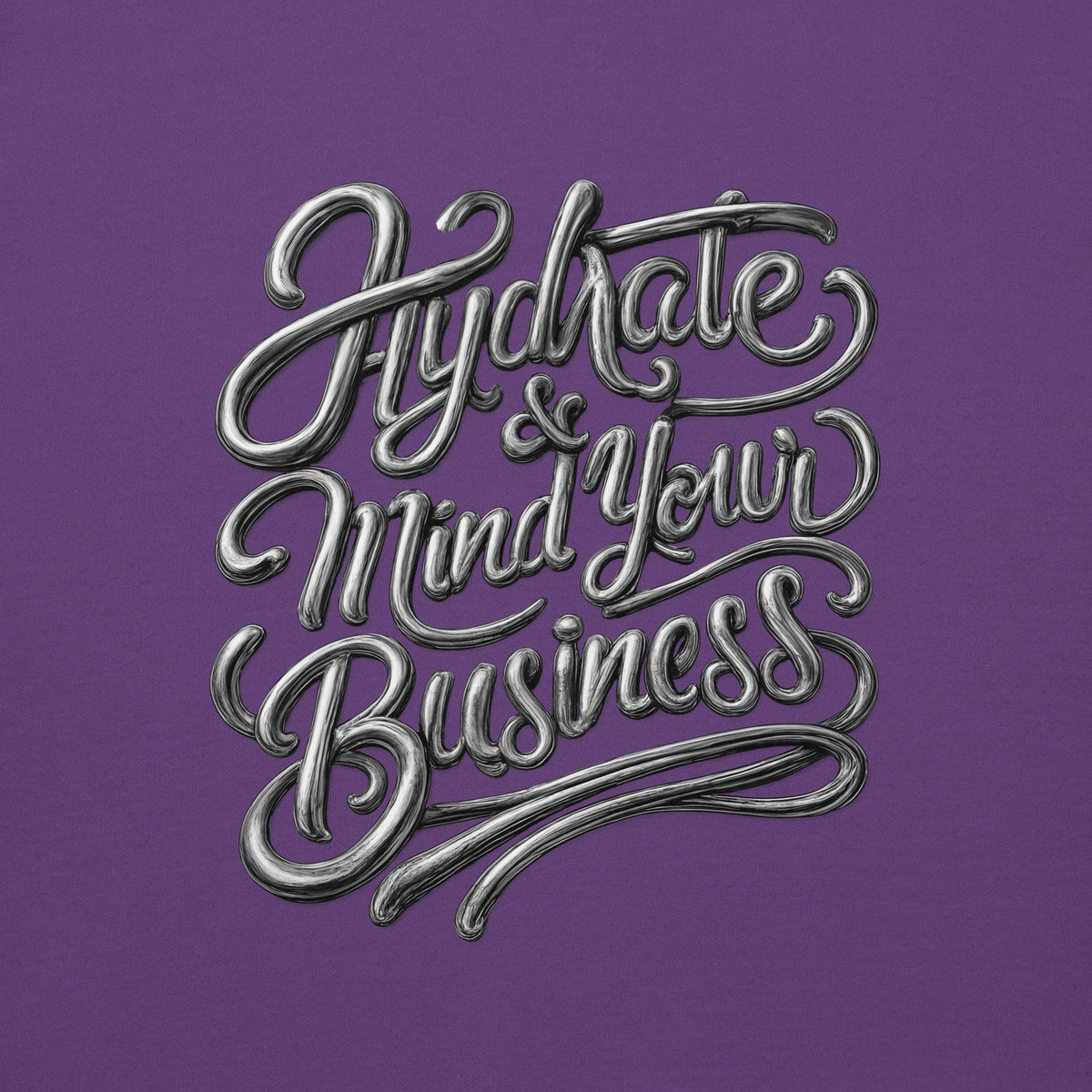 Back/detail view of Hydrate & Mind Your Business – Premium Unisex Pullover Hoodie (Clean graphic hoodie