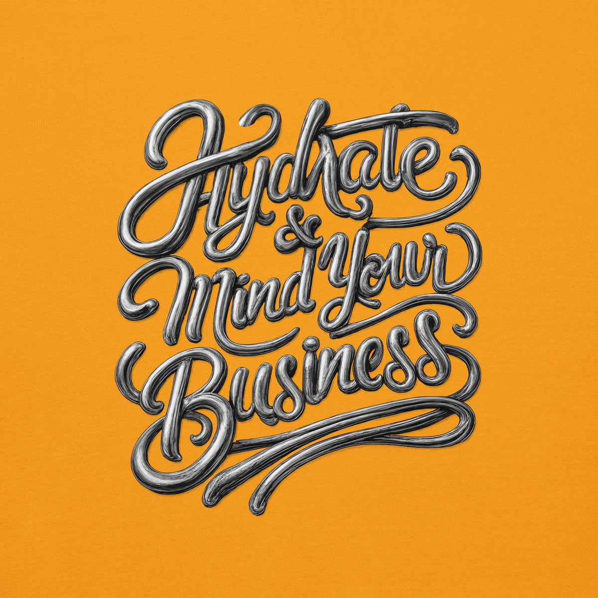 Back/detail view of Hydrate & Mind Your Business – Premium Unisex Pullover Hoodie (Clean graphic hoodie