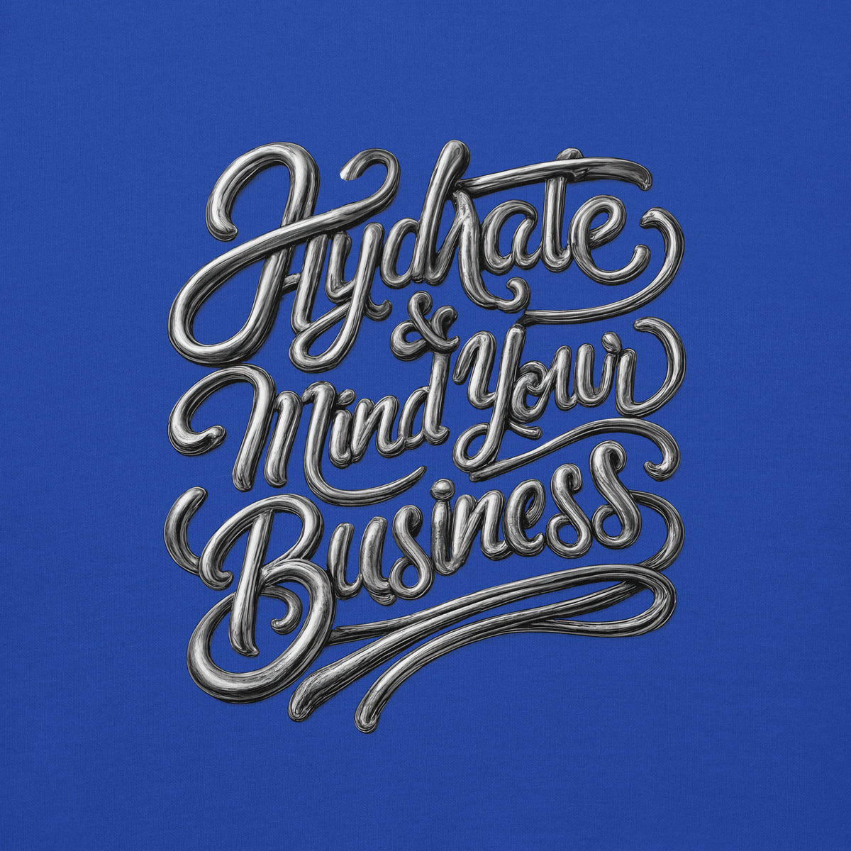 Back/detail view of Hydrate & Mind Your Business – Premium Unisex Pullover Hoodie (Clean graphic hoodie