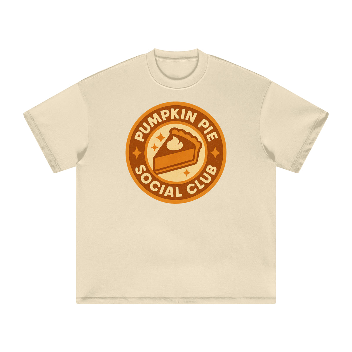 Front/product view of Pumpkin Pie Social Club – Heavyweight Earth-Tone T-Shirt graphic T-shirt