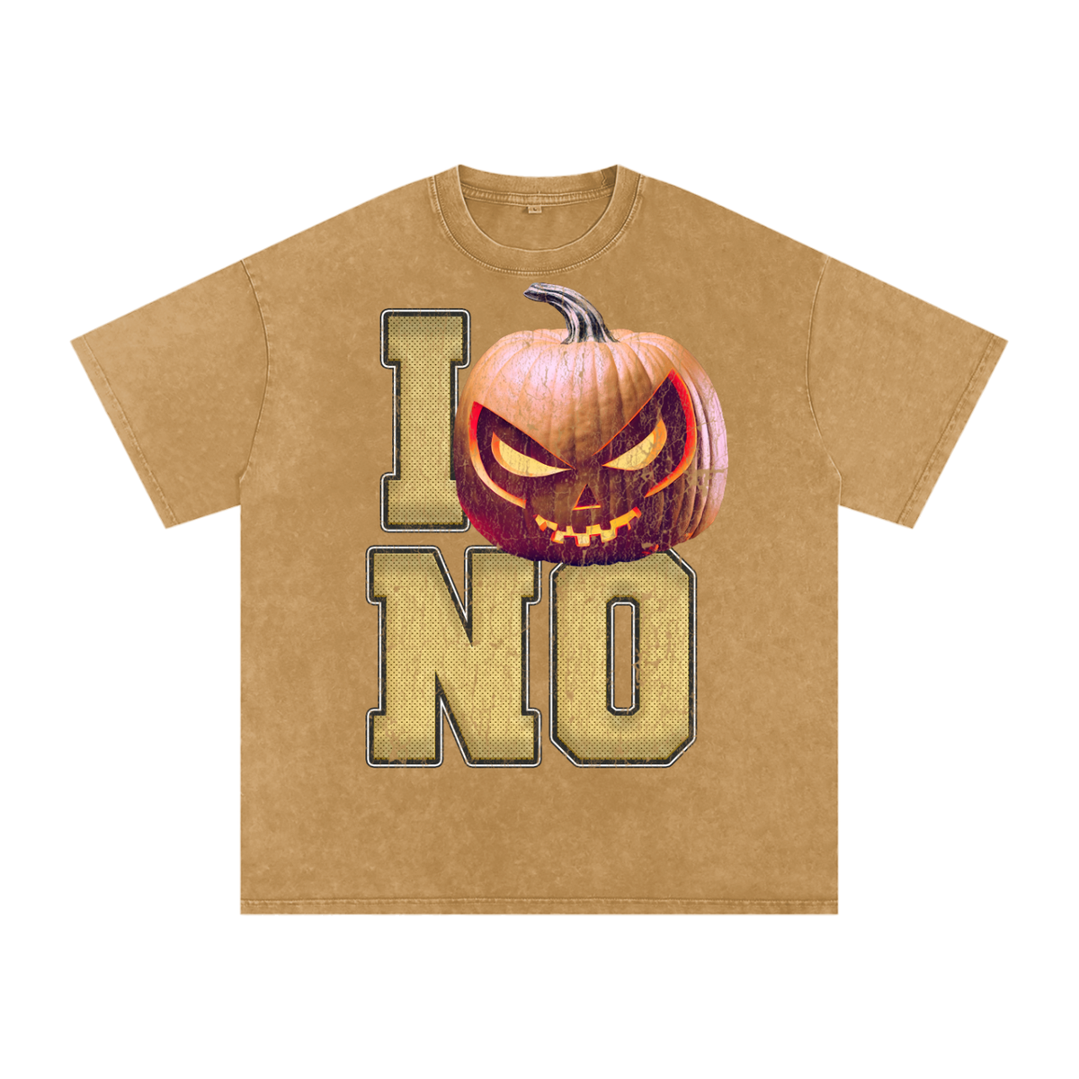 I NOLA Pumpkin — New Orleans Halloween Oversized Distressed Tee (90s Bootleg)