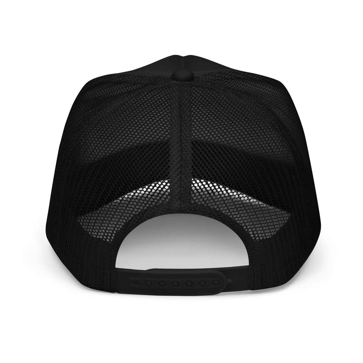 Back/detail view of Hand of OG Angels Above Foam Trucker Hat hat