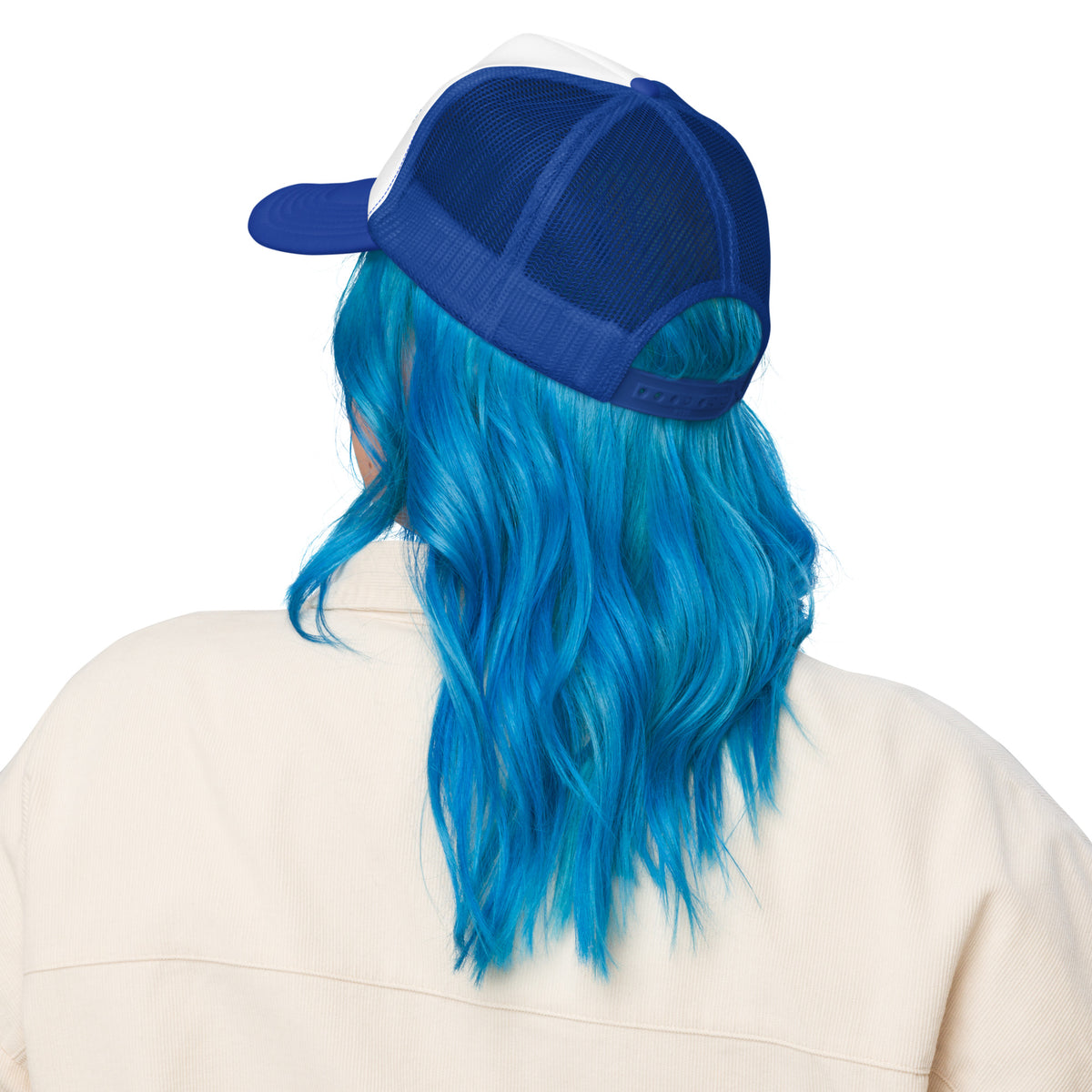 Back/detail view of The Hand of OG (God) Foam Trucker Hat hat