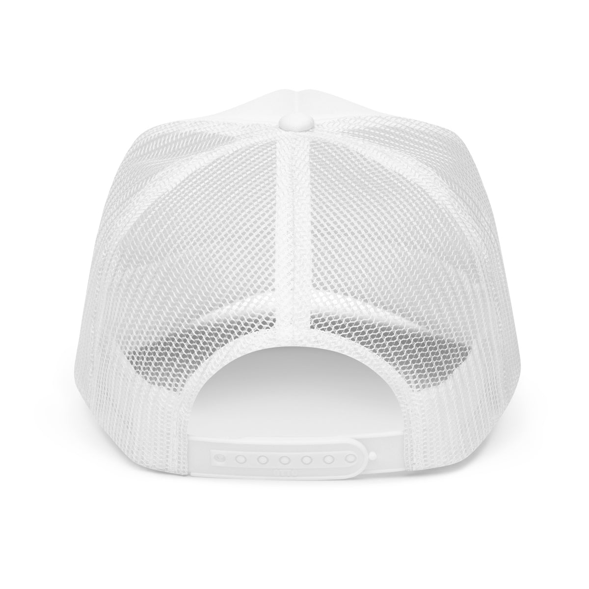 Back/detail view of Hand of OG Angels Above Foam Trucker Hat hat