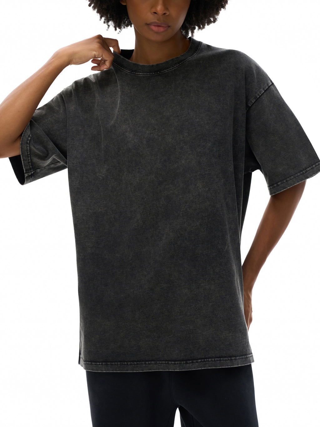 Back/detail view of I ❤️ … FAMILY — Renaissance x Street Graffiti Distressed Oversized graphic T-shirt