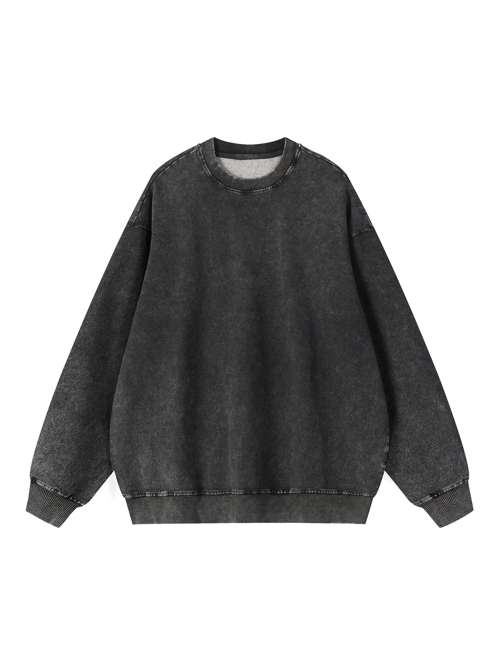 Back/detail view of Sleigh All Day – Snow Wash Oversized Crewneck Sweatshirt (Unisex graphic sweatshirt