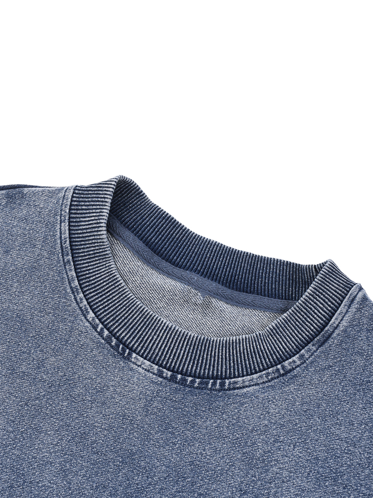 Back/detail view of Sleigh All Day – Snow Wash Oversized Crewneck Sweatshirt (Unisex graphic sweatshirt