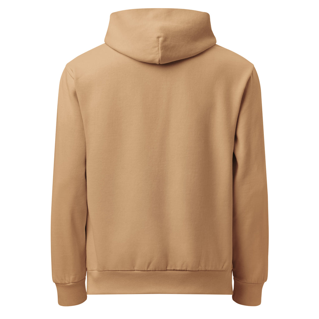 Back/detail view of Thankful for Coffee (and Pie) – Urban Garment-Dyed Hoodie (Oversized) graphic hoodie