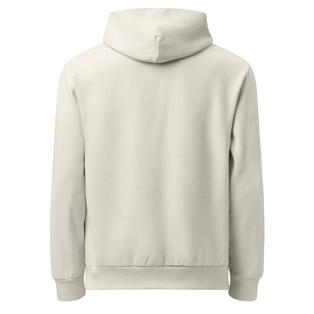 Back/detail view of Thankful for Coffee (and Pie) – Urban Garment-Dyed Hoodie (Oversized) graphic hoodie