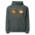 Back/detail view of Thankful for Coffee (and Pie) – Urban Garment-Dyed Hoodie (Oversized) graphic hoodie