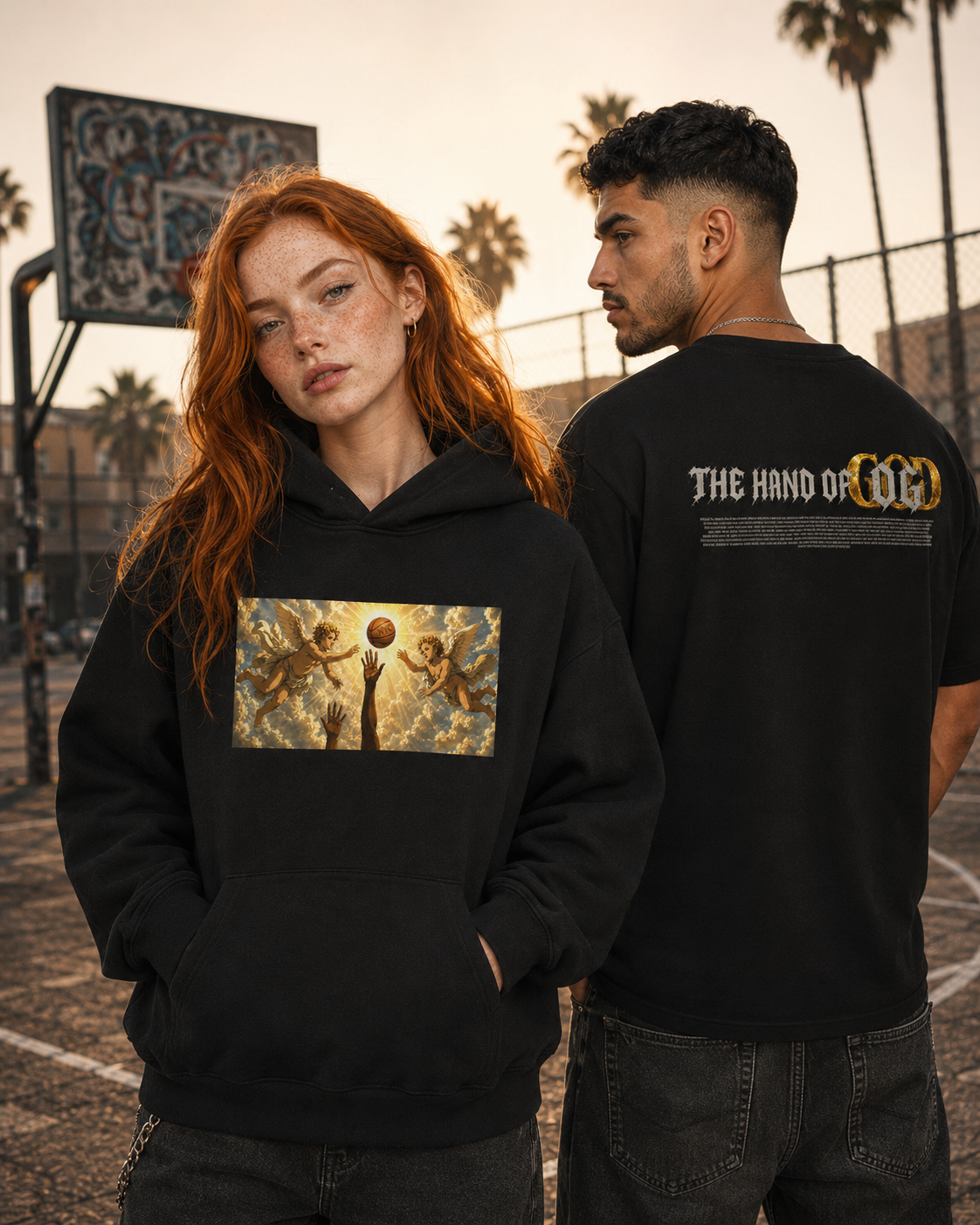 The Hand of God Museum Art Unisex Oversized Cotton T-Shirt