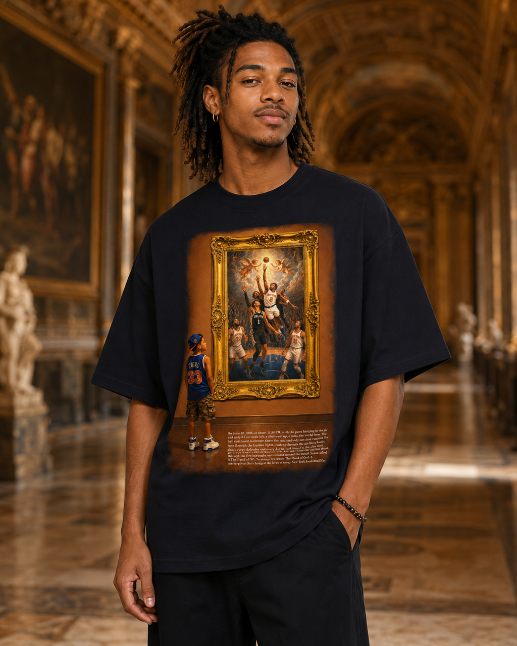The Hand of God Museum Art Unisex Oversized Cotton T-Shirt