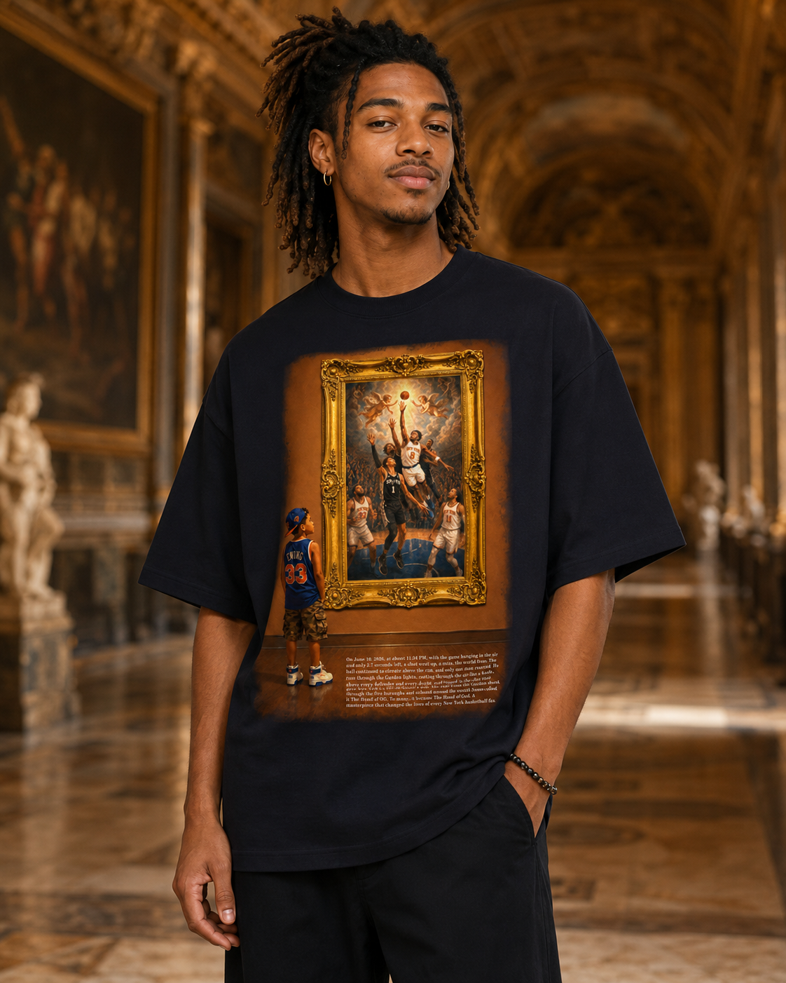 The Hand of God Museum Art Unisex Oversized Cotton T-Shirt