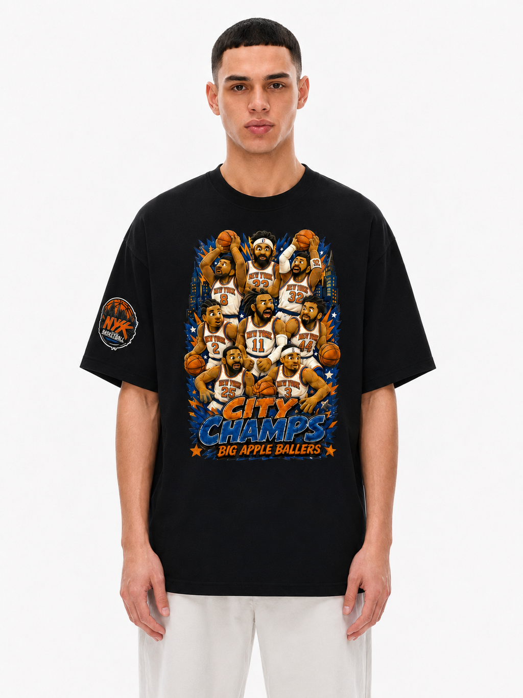 Big Apple Ballers Puppet Style - Unisex Oversized Cotton T-Shirt