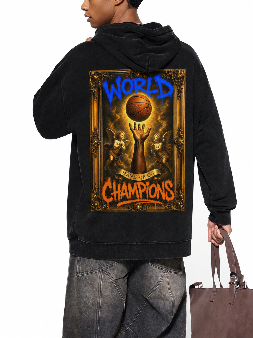 The Hand of OG Snow Washed Loose Cotton Hoodie