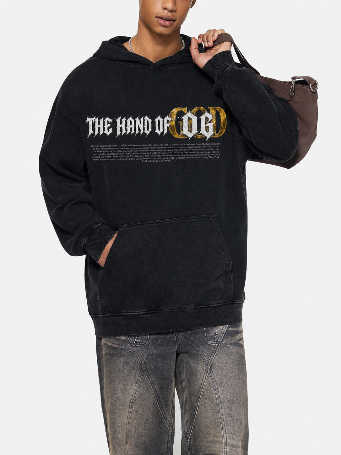 The Hand of OG Snow Washed Loose Cotton Hoodie