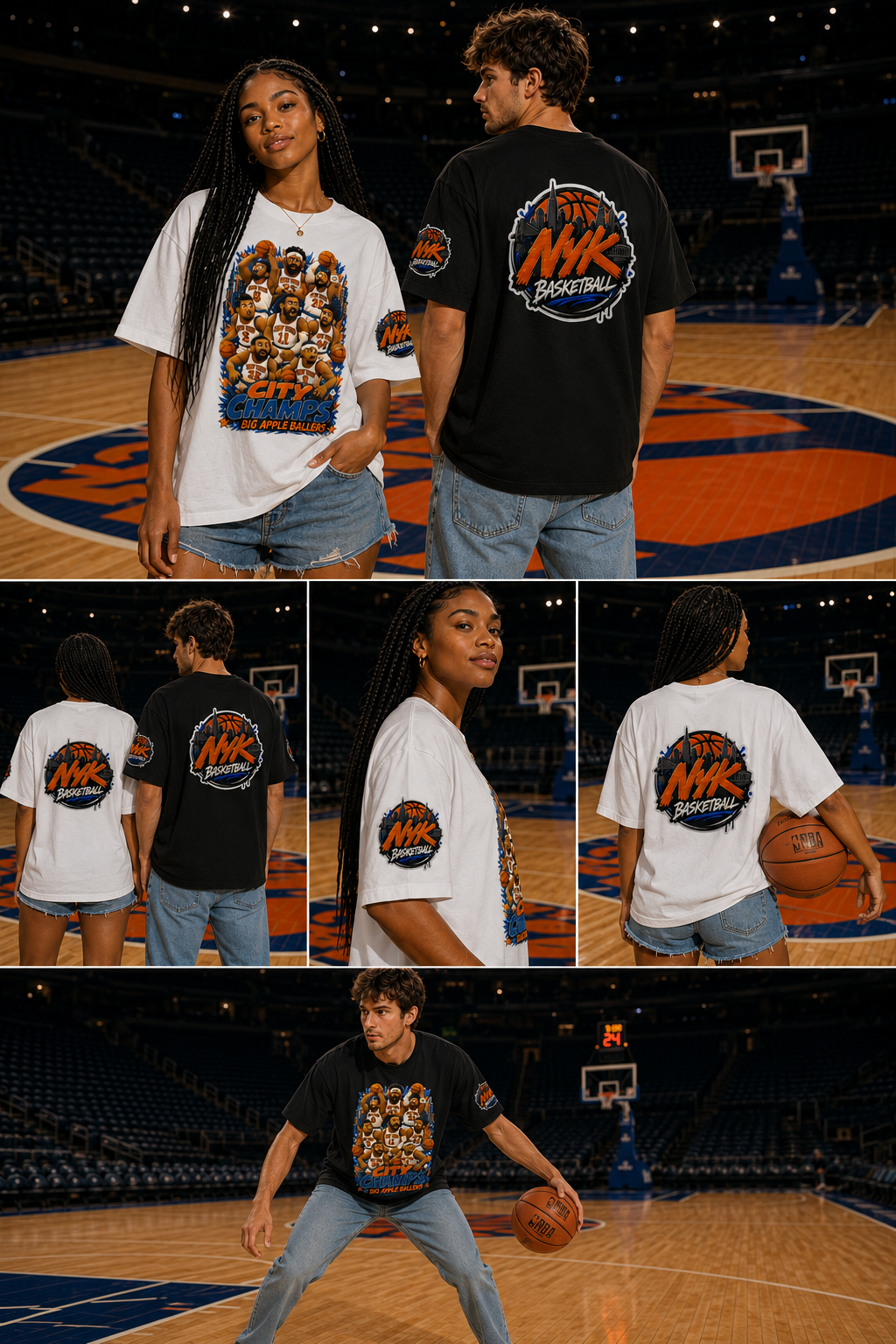 Big Apple Ballers Puppet Style - Unisex Oversized Cotton T-Shirt