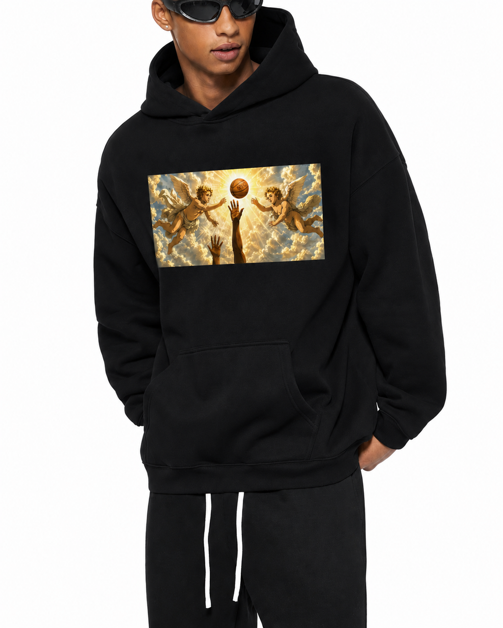 Hand of OG Heavenly Anime Art Oversize Fleeced Hoodie