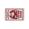 Back/detail view of Dear Santa, Define “Good” – Sublimated Sherpa Blanket (Ultra-Soft blanket