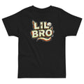 LIL BRO Halloween monster name Toddler Jersey T-Shirt in Black with spooky front lettering and blank back