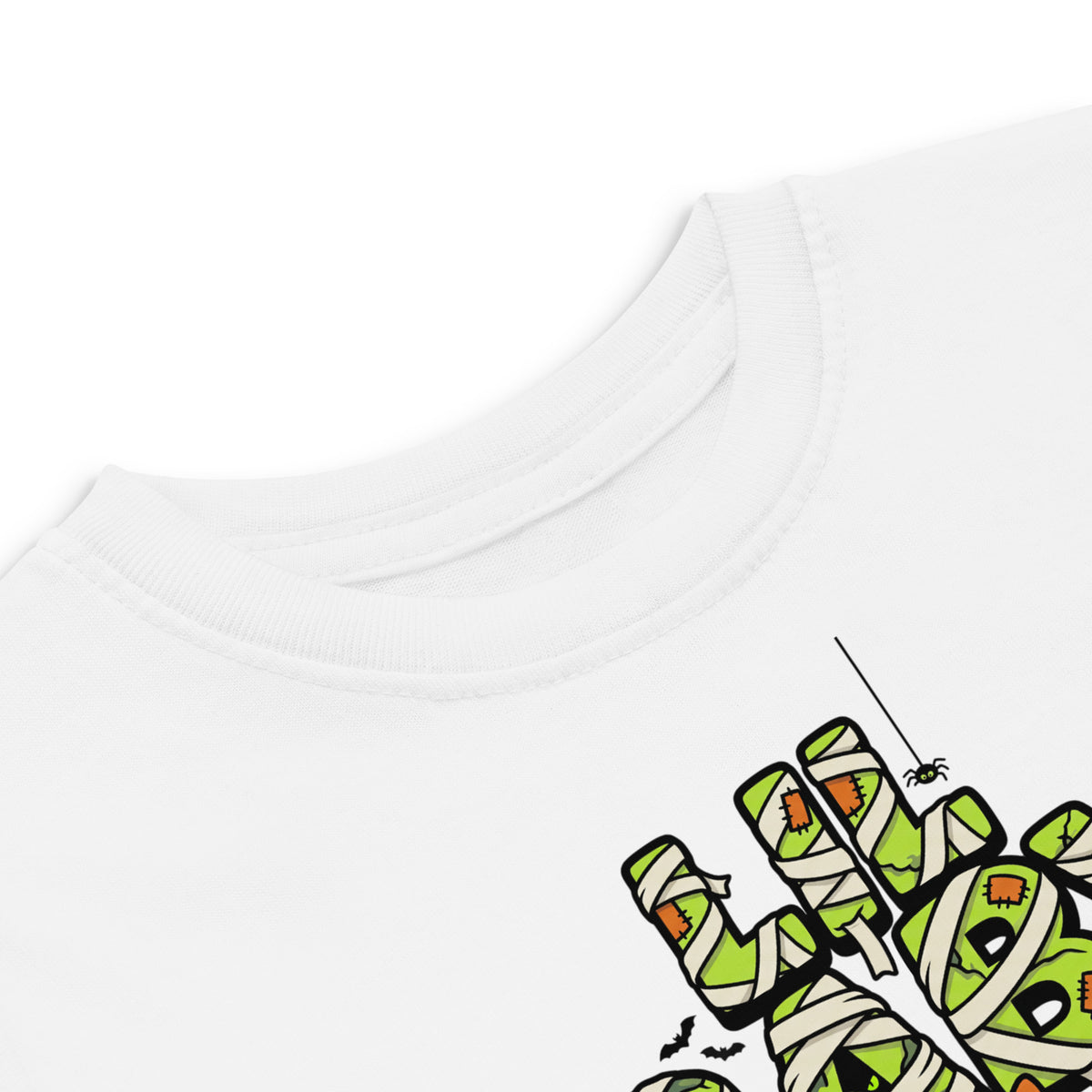 LIL BABY Halloween monster name Toddler Jersey T-Shirt in White with spooky front lettering and blank back
