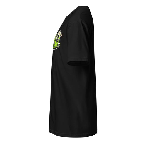 DAD Halloween monster name Unisex T-Shirt in Black with spooky front lettering and blank back