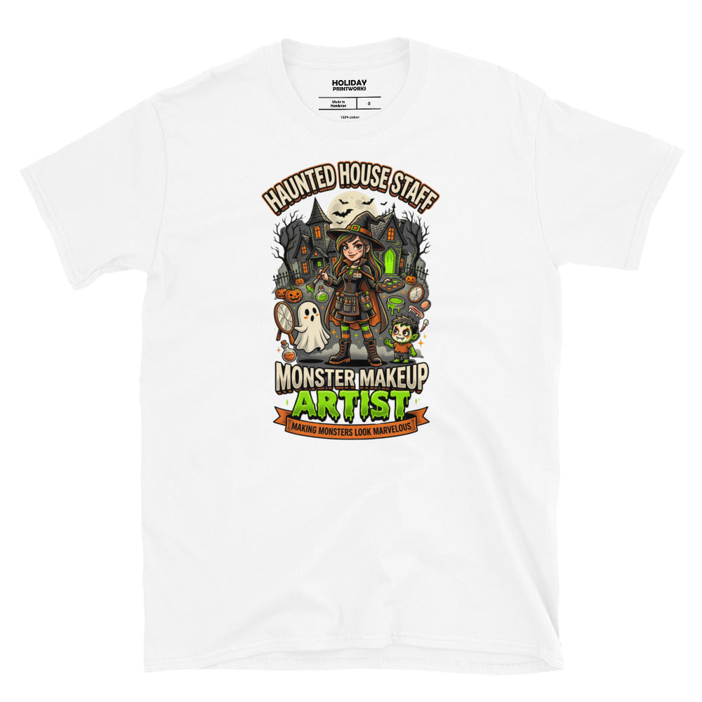 Haunted House Staff Big Sis “Monster Makeup Artist” Unisex T-Shirt