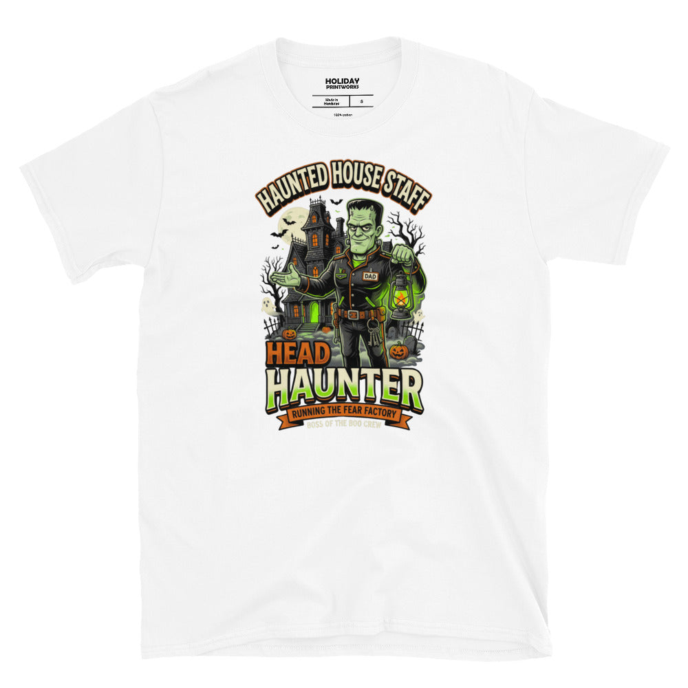 Haunted House Staff Dad “Head Haunter” Unisex T-Shirt