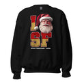 Front/product view of I SF Santa — San Francisco Football Crewneck Sweatshirt graphic sweatshirt