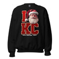 Back/detail view of I KC Santa — Kansas City Football Crewneck Sweatshirt graphic sweatshirt