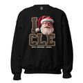 Back/detail view of I CLE Santa — Cleveland Football Crewneck Sweatshirt graphic sweatshirt